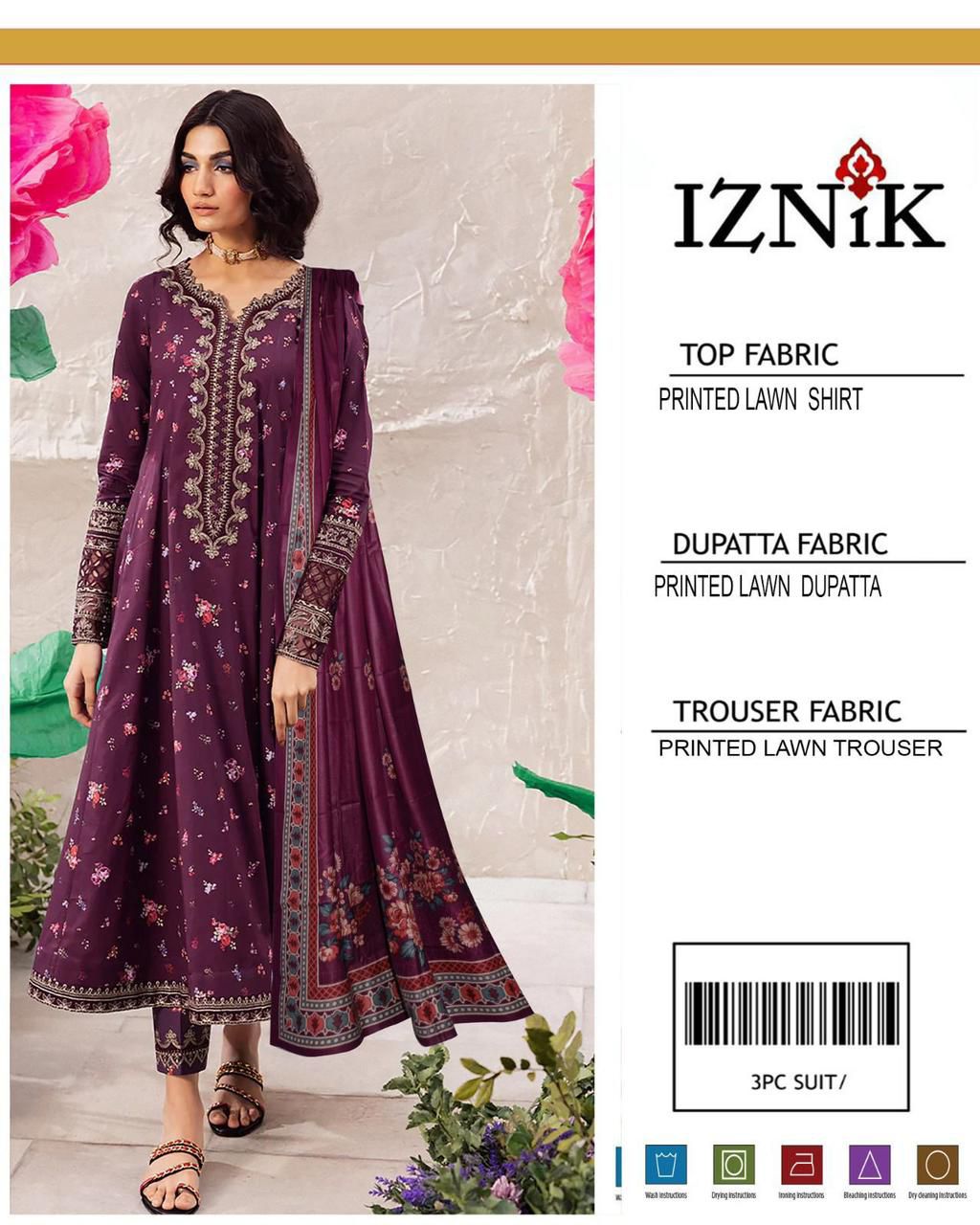 Iznik 3pc Lawn Dress
